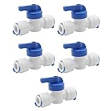 3/8-Inch OD Tube Ball Valve Quick Connect Fitting RO Water System Pack of 5