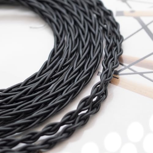 Image of Yongse 2PIN /MMCX /TFZ /QDC IEM Headphone Replacement Cable, 6N OCC 4ft Upgraded Stereo 3.5 /4.4mm Balanced Jack, Silver Plated 8 Strand Earphone Earbuds Audio Extension Cord - QDC 3.5mm with Mic