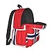 SEOCKA Norway Norwegian Flag Laptop Commuter Backpack Shoulder Bag Casual Back Pack Daypack Bags With Side Pockets For Work Travel Daily Use