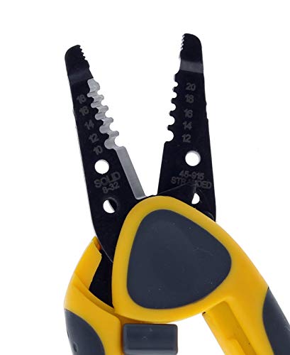 Ideal Industries Inc. 45-915 Kinetic Reflex T-Stripper - 10-20 Awg, Wire Stripper With Thumb Rest, Plier Nose, Slide Lock, Textured Grips #TOP2