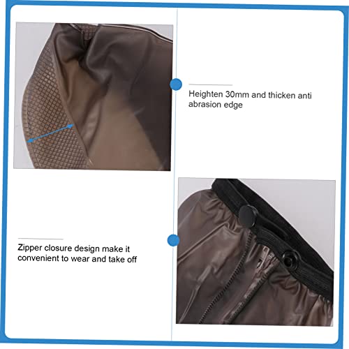 BESPORTBLE 2 Pares Cubiertas para Ciclismo Impermeables de PVC con Tubo Alto Durables y Antideslizantes para Mujer miniatura 3