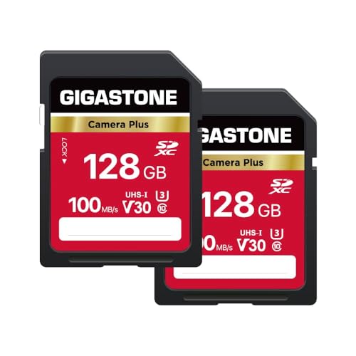 Gigastone Scheda di memoria SDXC da 128 GB, Prime Series, Velocità 80 MB/s. Compatibile con foto,...