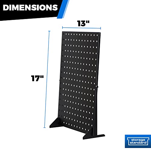 Pegboard Display Stand for Craft Shows & Fairs - Metal Jewelry Retail Display for Selling Accessories, Earring, Pin Stands for Retail Stores, Vendors & Events - 17\" x 13”, Black