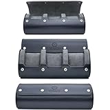 ウォッチケース トラベルオーガナイザー - ウォッチロールケース - 3つの時計ケースディスプレイストレージ - 時計アクセサリーギフト - ミッドナイトブルービーガンレザー