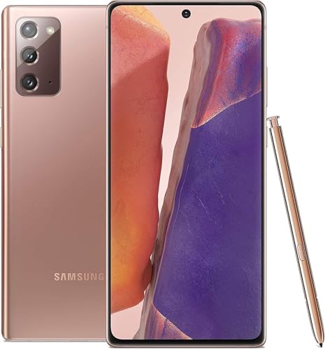 Samsung Galaxy Note 20 5G (128GB, 8GB) 6.7' AMOLED+, Snapdragon 865, Global 5G Volte AT&T Locked N981U (Mystic Bronze) (Renewed)