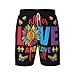 Noasqll LGBT Pride Rainbow Gay Love is All About Hearts All for Love Boys Swim Trunks Big Kids Bathing Suit Teen Quick Dry Board Shorts Youth Swimming Shorts Beach Swimwear X-Large