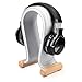 Produktbild Navaris Universal Kopfhörerständer mit Kunstleder Bezug - Kopfhörer Halter Gaming Headset Halterung - On Ear Headphone Stand - in Silber