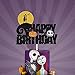 QUTANA Jack and Sally Happy Birthday Cake Topper - Skull Birthday Cake Decors for Jack Skellington - Nightmare Before Christmas Theme Wedding Anniversary Birthday Party Cake Decorations
