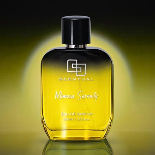 Image of Scentual Mimosa Serenity Eau De Parfum, 100ML, Pink Peppercorn, Musk, Mimosa, Sesame & Woody Notes