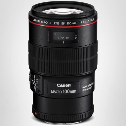 Canon EF 100mm f/2.8L Is USM Macro Lens for Canon Digital SLR Cameras, Lens Only, Black