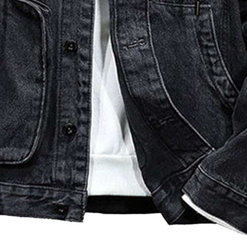Veste en jean à capuche homme veste denim casual - 5