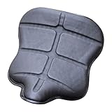 Cojín de sillín para motocicleta, alfombra antivibración para motocicleta, de sillín de piel sintética transpirable para todoterreno, para viajes largos y adultos por la ciudad y carretera de