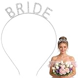 bridal headpiece tiara 【Utilizzo Versatile】Perfetto come tiara bride to be o accessorio esclusivo per la sposa, ideale anche per outfit da damigella o tema Team Bride. Un dettaglio speciale per feste pre-matrimoniali, addio al nubilato e foto ricordo.