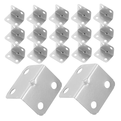 NAMOARLY Heavy Duty Metal Corner Connectors 100pcs Right Angle Brackets l Shape Brackets for Woodworking Reinforced Support Nickel Plated