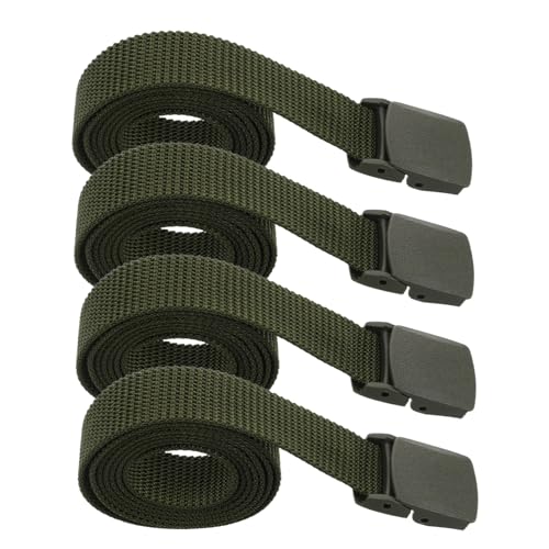 4pcs Nylon Web Belt for Men Adjustable No Design Hiking Waistband for Outdoor Adventure Durable and Stylish Outdoor Training Gear Extended for Comfort