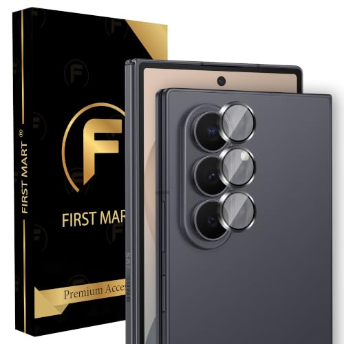 Image of FIRST MART Black Camera Ring Guard Protector for Samsung Galaxy Z Fold 8 Ultra | Tempered Glass with Metal Alloy Rings, HD Clear, Scratch Resistant, Case-Friendly | Pack of 1