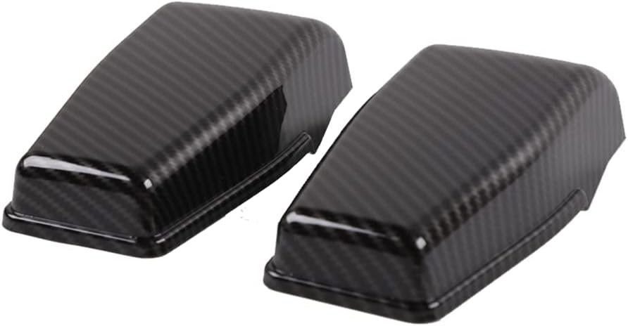 Nicebee 2pcs/Set ABS Tailgate Hinge Decoration Rear Upper Glass Door Liftgate Hinge Trim Cover Compatible with Jeep Wrangler JK 2007-2017 (Carbon Fiber Grain)