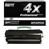 Lieferumfang und Reichweite: 4x Toner (4x Black/Schwarz mit je ca. 2.500 Seiten), Angaben zur Reichweite bei 5% Deckung