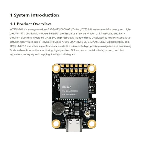 Module de Positionnement RTK Multibande RTK-960 contre les erreurs GPS de drone