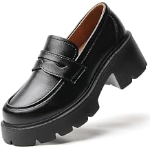 Platform Loafers for Women Womens Loafers Chunky Heel Lightweight Penny Loafer Business Casual Comfortable Dressy Slip-Ons Work Office Womens Shoes