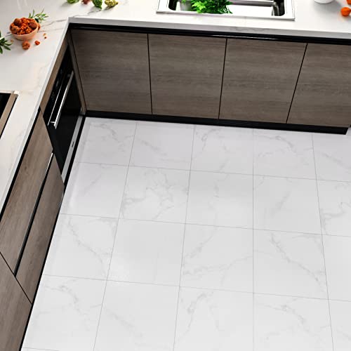 Westick Marble Peel And Stick Floor Tile Bathroom Floor Tiles Peel And Stick Waterproof Vinyl Tiles Peel And Stick Floor Kitchen Vinyl Flooring For Bedroom Living Room Garage Office 12X12 Inch 5 Pcs #TOP1