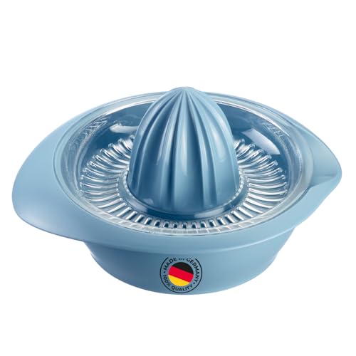 Westmark exprimidor de limón/cítricos con recipiente, diámetro: 18,7 cm, capacidad: 0,5 litros, plástico, Limetta, azul, 3091227B