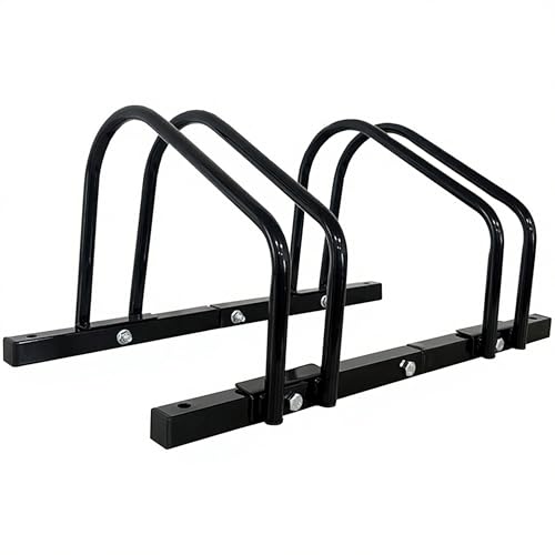 XINYI Bike Rack For Garage, 2 Bikes Stand For Garage Floor?Indoor/Outdoor bike Storage,Bicycle parking rack,Front/back Bike Stand For Mountain, Road And Kids Bikes
