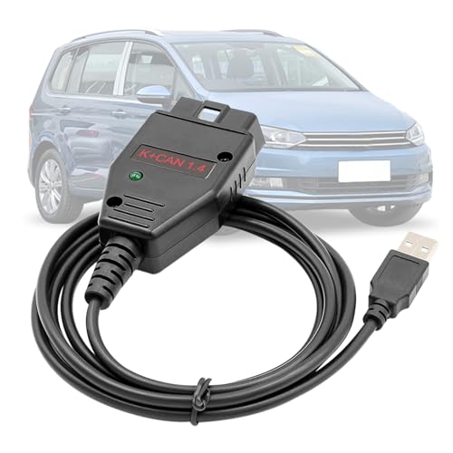 para K Can Commander v1.4 Cable OBD2 a USB,para vehículos BMW/Audi/Skoda/Seat/Nissan,Compatible con k+Can Commander 1.4 y Herramienta de escaneo de Software de programación ECU V-vvTOOL