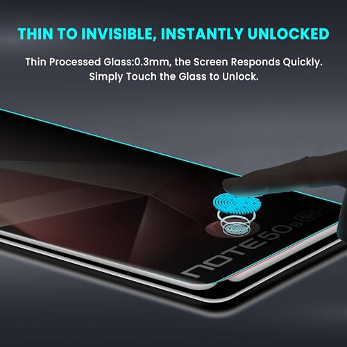 Image of ArmourPro UV Privacy Tempered Glass Screen Protector for Redmi Note 50s (6.78 Inch, Pack of 1) Edge to Edge Coverage Anti-Spy /Anti-Peeping 9H Hardness