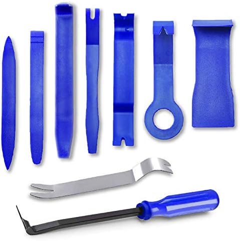 GLK Auto Trim Removal Tool Set Door Clip Panel Removal Tool Set Car Pry Tool with Fastener Remover for Car Dash Radio Audio Installer Pry Tool 9PCS