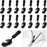 15 piezas Kit reparación cremalleras | Repuestos de cremallera reparacións | Kit reparación cremalleras extraíbles con 3 tamaños | Accesorios deslizadores reparar cremallera para chaquetas, maletas