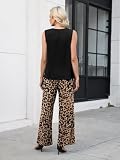 WIHOLL 2 Piece Sets for Women Vacation Summer Outfits Beach Vacation Clothes Lounge Sets Casual Fashion Airport Travel Matching Set Clothing Wide Leg Pants Set 2026 Pajamas L