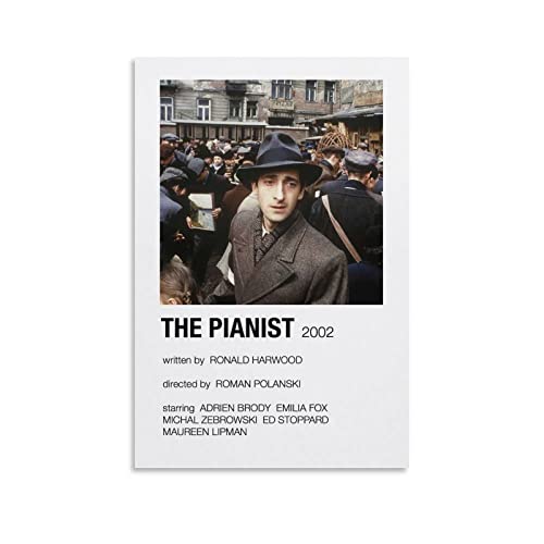 Poster del film della biografia del pianista Guerra Dramma Poster decorativo su tela da parete per soggiorno, camera da letto, 30 x 45 cm