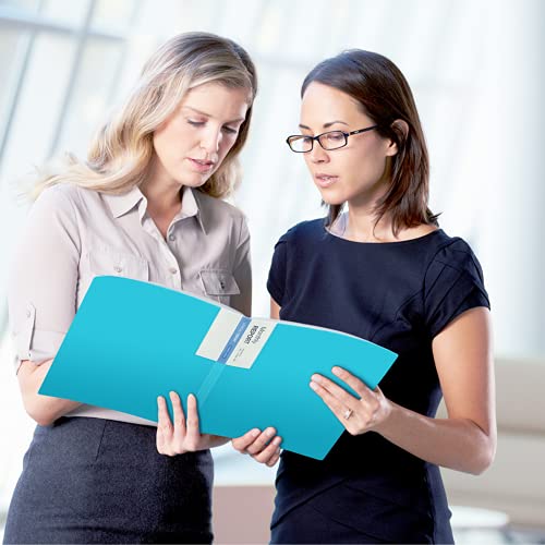 Dunwell DISP0912 9X12 Presentation Book - (Aqua), 24-Pocket Binder With Plastic Sleeves, Displays 48 Pages 9 X 12 Or A4 Certificates, Portfolio, Art Work thumb #5