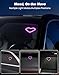 JOYTUTUS Car LED Ambient Light Solar Powered Heart Neon Light Car Led Lights Interior for Outdoor/Interior Car/Room Pink
