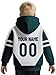 BRAVEJ Kids Hoodies Custom Football Sweatshirts Boys' Fashion Hoodies Teens Hooded Sweatshirts with Pocket Fans Gifts 3-13Y