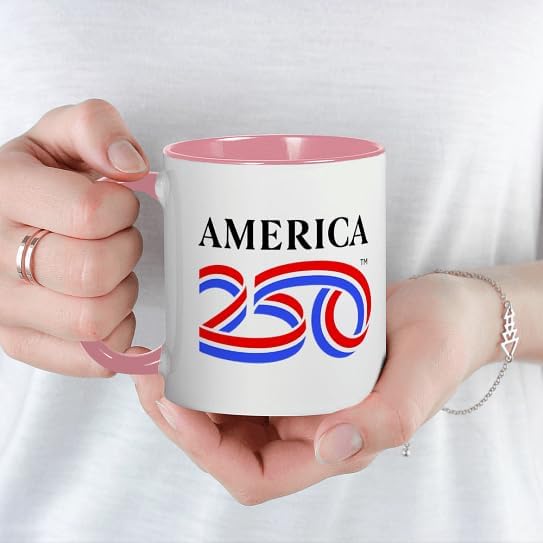 CafePress America250: Black Vertical Logo 11 oz (325 ml) Ceramic Coffee Mug