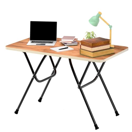 Image of Multipurpose Foldable & Portable Study Table, Computer Desk, Foldable for Office Work, Laptop Desk, 2 Seater Dining Table for Home and Office (W Wood)