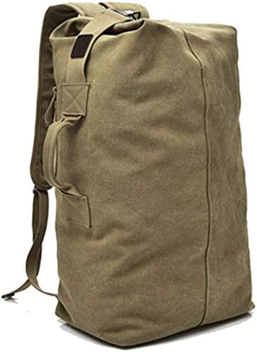 Military Duffel Bag Top Load Double Strap Canvas Backpack Army Travel Big Size,Large Capacity Travel Climbing Bag