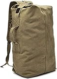 Bolsa militar de lona de doble correa de carga superior, mochila de viaje del ejército, gran capacidad, bolsa de escalada