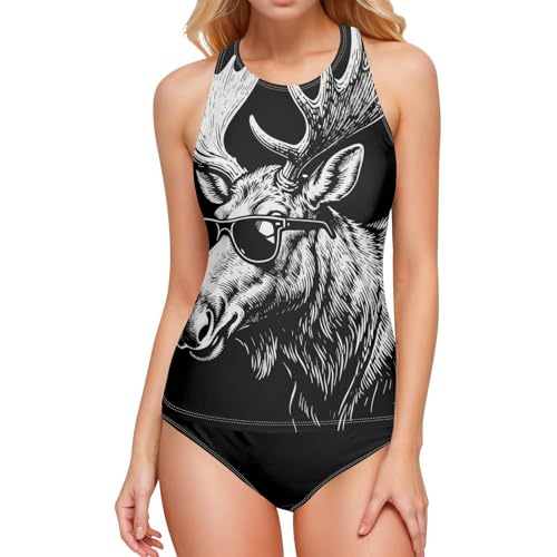 Tankini noir maillot de bain débardeur pour plage et piscine