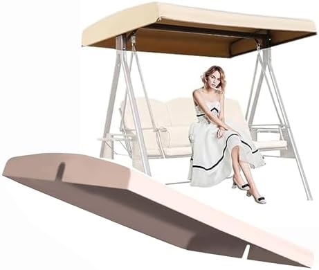 Waterproof Swing Canopy Replacement Cover for 2/3 Seat Patio Swing, Universal Fit, Durable Garden Hammock Cover (Size: 198x125x18cm / 77.9x49.2x7.08in)