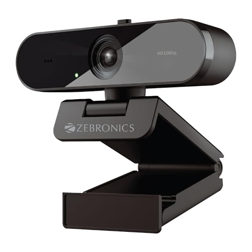 Zebronics FHD USB Webcam, 30FPS, 2P2G Lens, 2.0MP CMOS Sensor,...