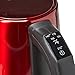 Ovente Portable Electric Hot Water Kettle 1.7 Liter Stainless Steel 1100 Watt Power Fast Heating Element Countertop Tea Maker Boiler Heater with Automatic Shut-Off & Boil Dry Protection Red KS960R