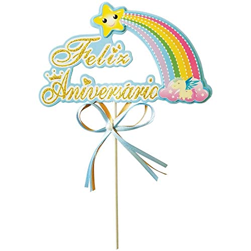 Topo De Bolo, Make +, Estrela Cadente, Feliz Aniversário