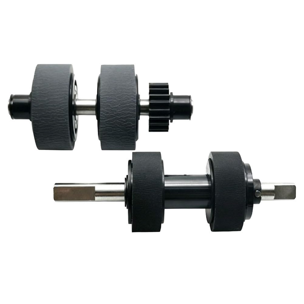 Hochgeschwindigkeits-Papiereinzugsrollen-Set für Panasonic Scanner KV-S1026C KV-S1046C, ABS + Metall-Ersatzteil, kompakt, 20 x 10 x 10 mm, Schwarz