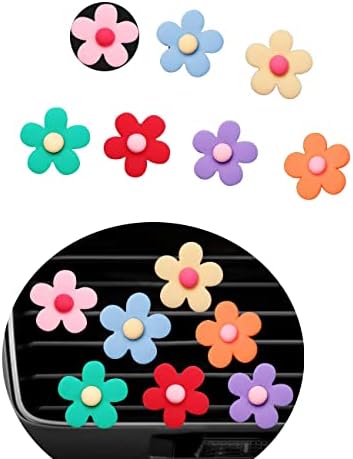 Flower Air Vent Clip 7 Pieces Car Air Vent Clips, Cute Car Flowers Interior Decoration,Car Charm Air Vent Accessories for Girls & Women (Flowers)