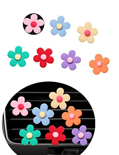 Flower Air Vent Clip 7 Pieces Car Air Vent Clips, Cute Car Flowers Interior Decoration,Car Charm Air Vent Accessories For Girls & Women (Flowers) #TOP2