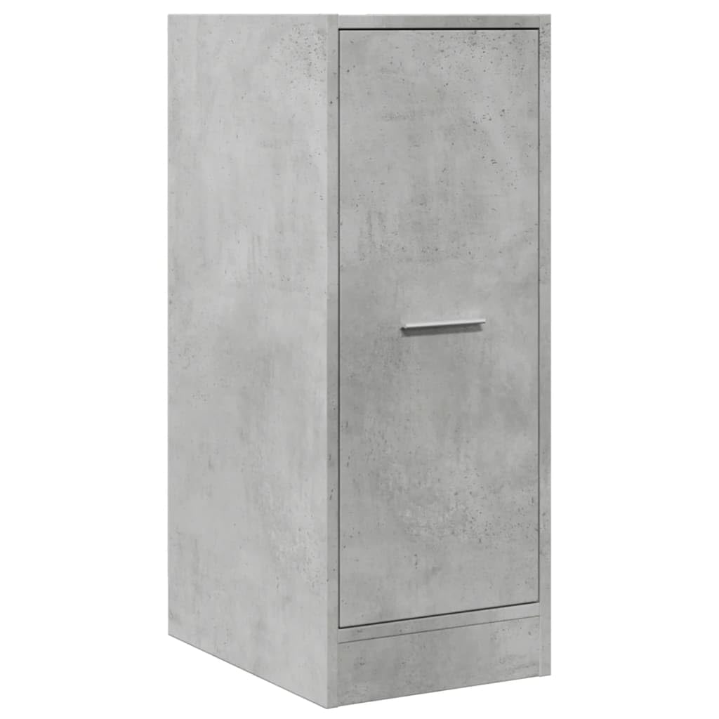 Armadietto per farmacie, grigio cemento, 30 x 41 x 77,5 cm, in legno con 2 cassetti, spazio e ripiano, versatile come armadietto, comò, credenza per soggiorno, ufficio, cucina, corridoio
