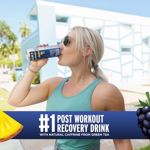 Image of FITAID ENERGY Blackberry Pineapple 200mg Natural Caffeine Keto Pre-Workout Performance: BCAA Quercetin Electrolytes Omega-3s 15 calories Vegan & Gluten-Free 12 Fl Oz (Pack of 24) - Packaging May Vary